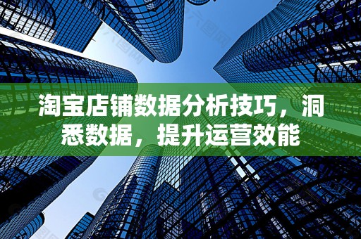 淘宝店铺数据分析技巧，洞悉数据，提升运营效能