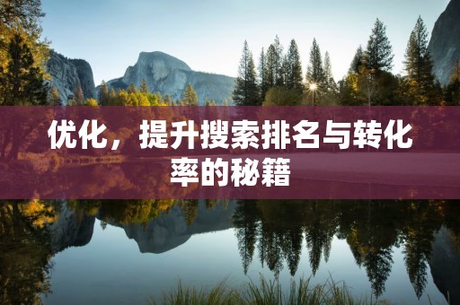 优化，提升搜索排名与转化率的秘籍