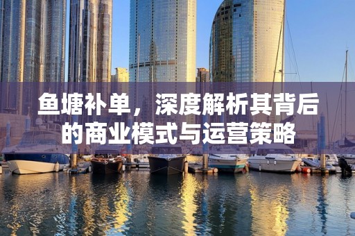 鱼塘补单，深度解析其背后的商业模式与运营策略