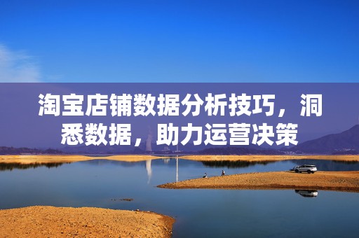 淘宝店铺数据分析技巧，洞悉数据，助力运营决策