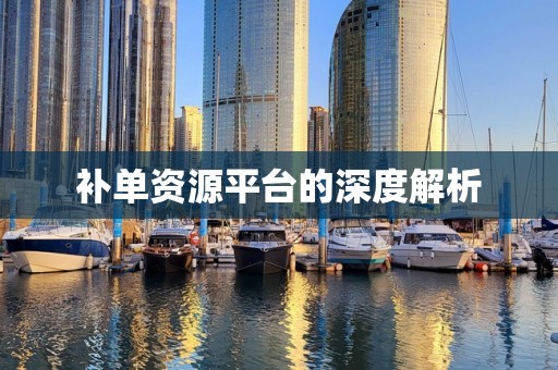 补单资源平台的深度解析