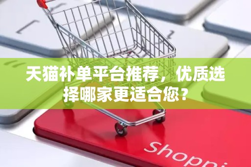 天猫补单平台推荐，优质选择哪家更适合您？