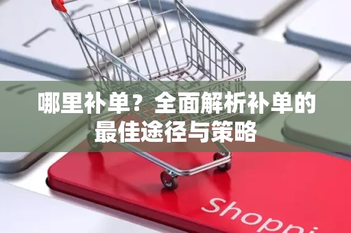 哪里补单？全面解析补单的最佳途径与策略