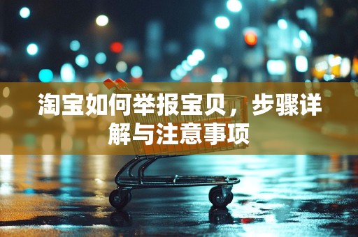 淘宝如何举报宝贝，步骤详解与注意事项
