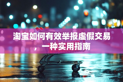 淘宝如何有效举报虚假交易，一种实用指南