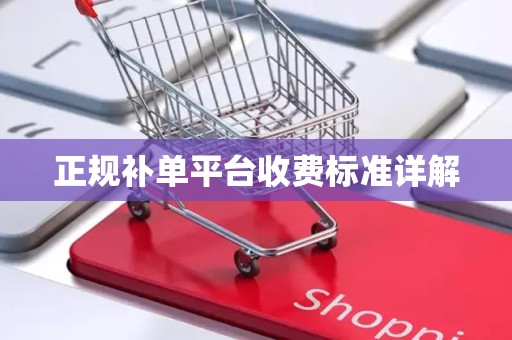 正规补单平台收费标准详解