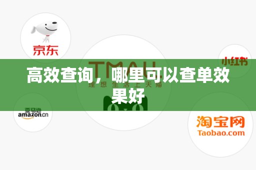 高效查询，哪里可以查单效果好