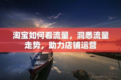 淘宝如何看流量，洞悉流量走势，助力店铺运营