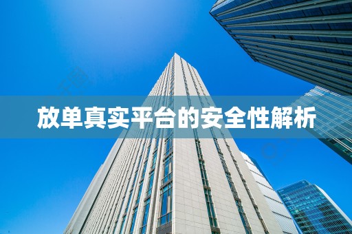 放单真实平台的安全性解析