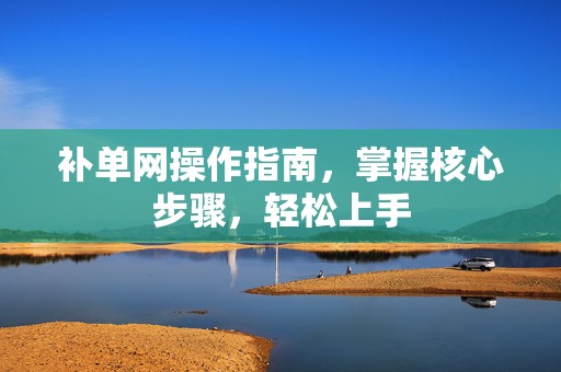 补单网操作指南，掌握核心步骤，轻松上手