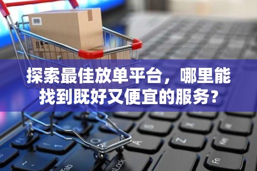 探索最佳放单平台，哪里能找到既好又便宜的服务？