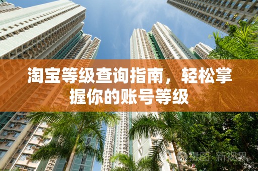 淘宝等级查询指南，轻松掌握你的账号等级