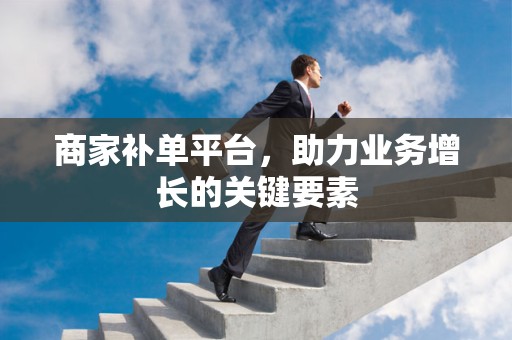 商家补单平台，助力业务增长的关键要素
