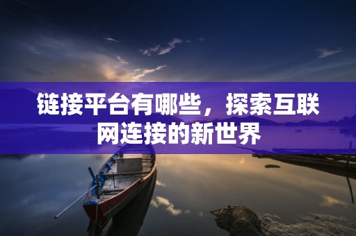 链接平台有哪些，探索互联网连接的新世界