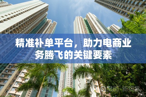 精准补单平台，助力电商业务腾飞的关键要素