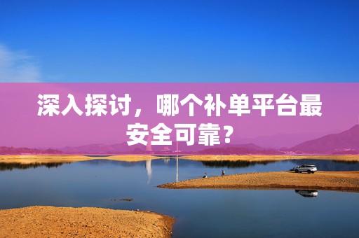 深入探讨，哪个补单平台最安全可靠？