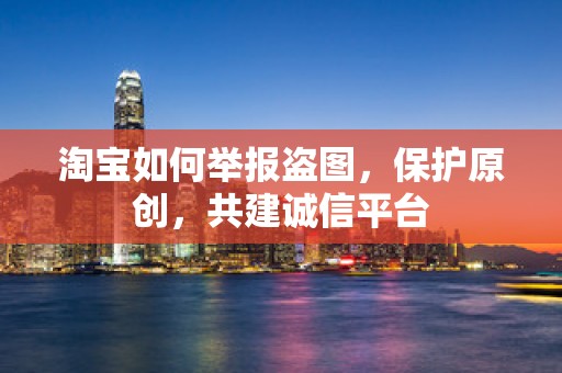 淘宝如何举报盗图，保护原创，共建诚信平台