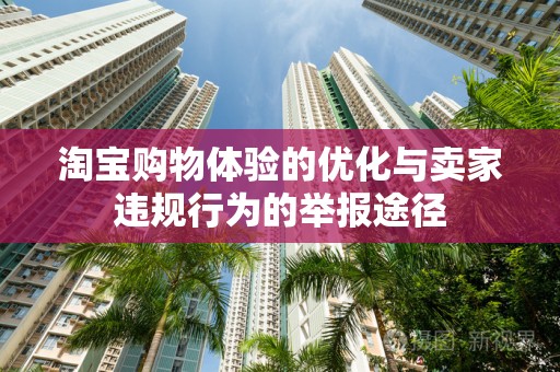 淘宝购物体验的优化与卖家违规行为的举报途径