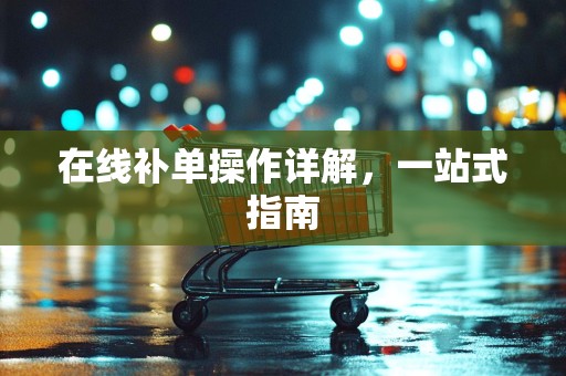在线补单操作详解，一站式指南