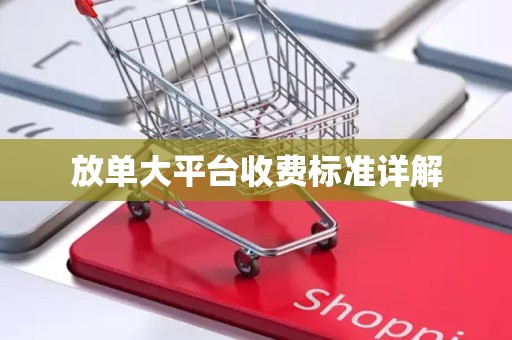 放单大平台收费标准详解