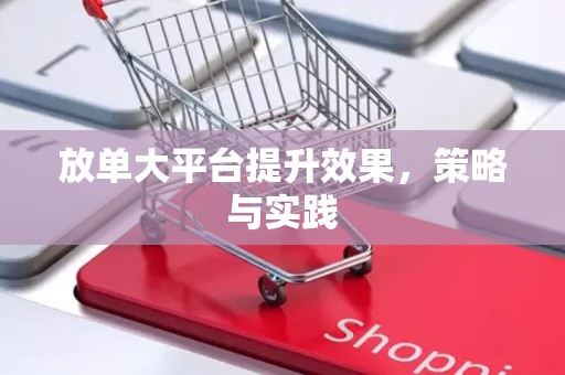 放单大平台提升效果，策略与实践