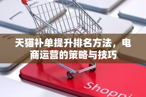 天猫补单提升排名方法，电商运营的策略与技巧