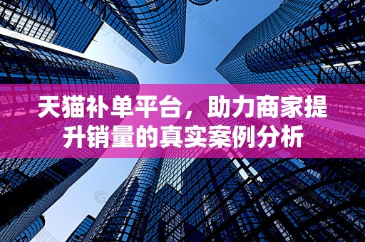 天猫补单平台，助力商家提升销量的真实案例分析
