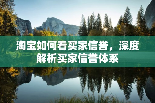 淘宝如何看买家信誉，深度解析买家信誉体系