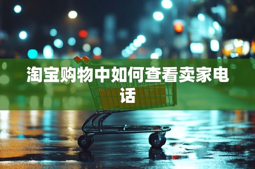 淘宝购物中如何查看卖家电话