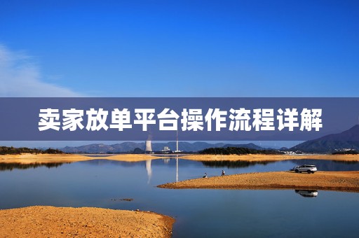 卖家放单平台操作流程详解