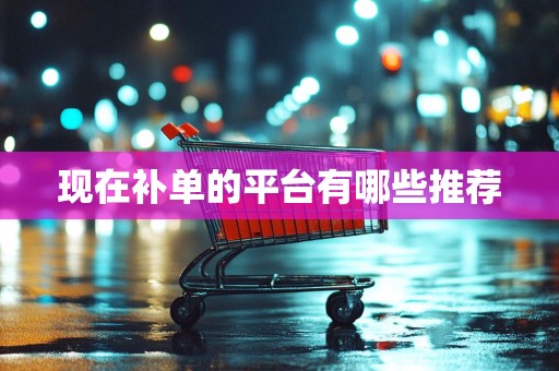 现在补单的平台有哪些推荐
