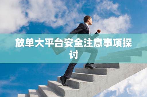 放单大平台安全注意事项探讨