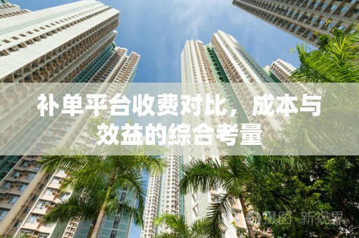 补单平台收费对比，成本与效益的综合考量