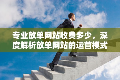 专业放单网站收费多少，深度解析放单网站的运营模式与费用结构
