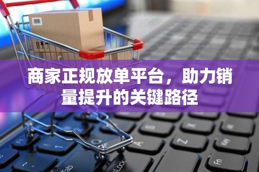 商家正规放单平台，助力销量提升的关键路径