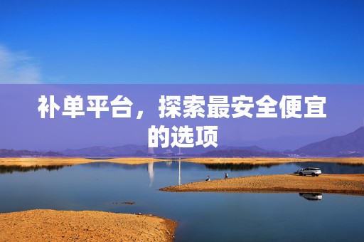 补单平台，探索最安全便宜的选项