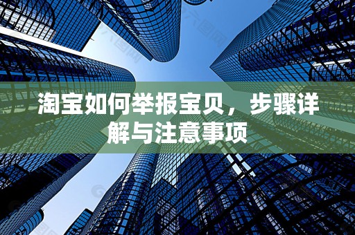 淘宝如何举报宝贝，步骤详解与注意事项