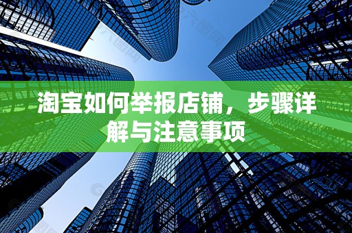 淘宝如何举报店铺，步骤详解与注意事项