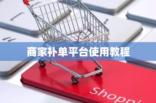 商家补单平台使用教程
