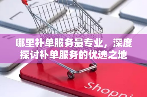 哪里补单服务最专业，深度探讨补单服务的优选之地