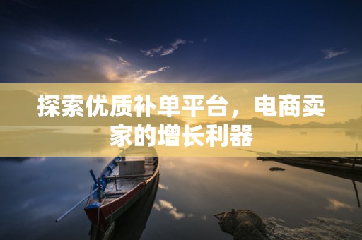 探索优质补单平台，电商卖家的增长利器