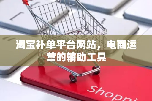 淘宝补单平台网站，电商运营的辅助工具