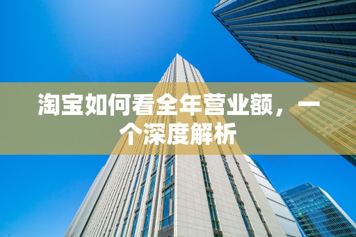 淘宝如何看全年营业额，一个深度解析