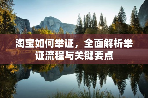 淘宝如何举证，全面解析举证流程与关键要点
