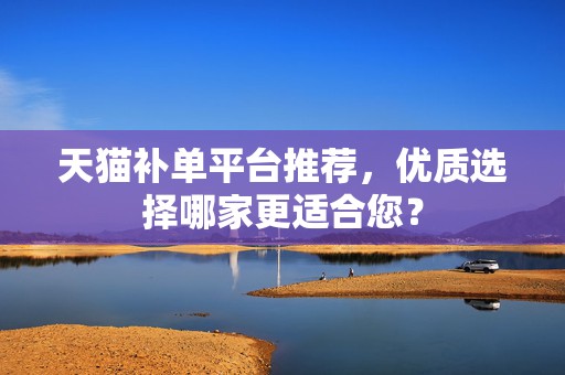 天猫补单平台推荐，优质选择哪家更适合您？