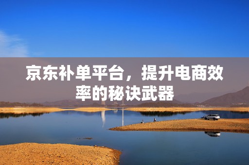 京东补单平台，提升电商效率的秘诀武器
