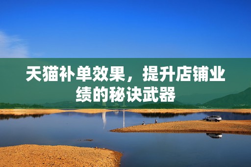 天猫补单效果，提升店铺业绩的秘诀武器