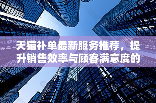 天猫补单最新服务推荐，提升销售效率与顾客满意度的优选方案