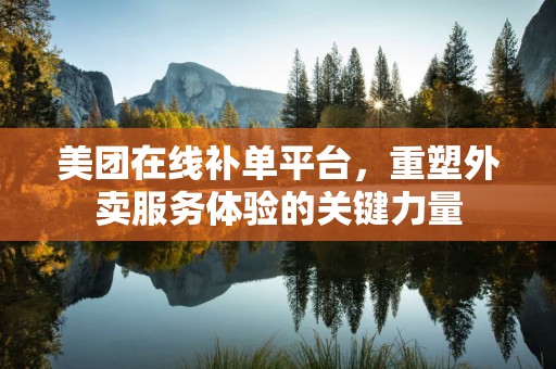 美团在线补单平台，重塑外卖服务体验的关键力量