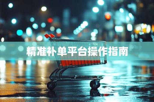 精准补单平台操作指南
